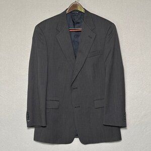 Burberry Blazer Suit Jacket Sport Coat Classic Dark Gray Size 40R